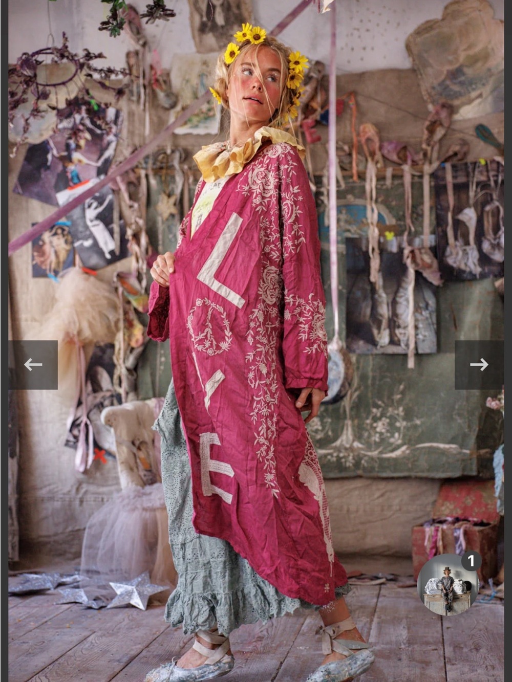 Magnolia Pearl Appliqué Blessed Kimono